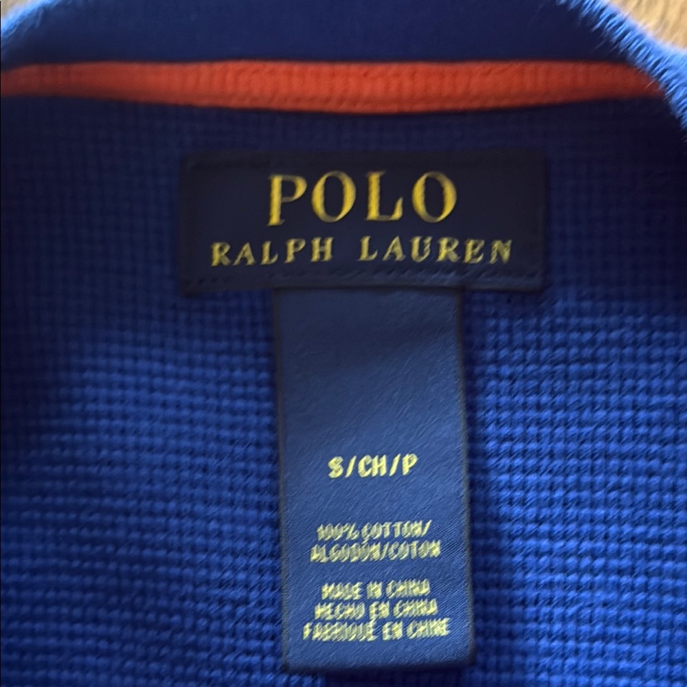 Ralph Lauren Blue Long Sleeve Polo - Picture 2 of 3